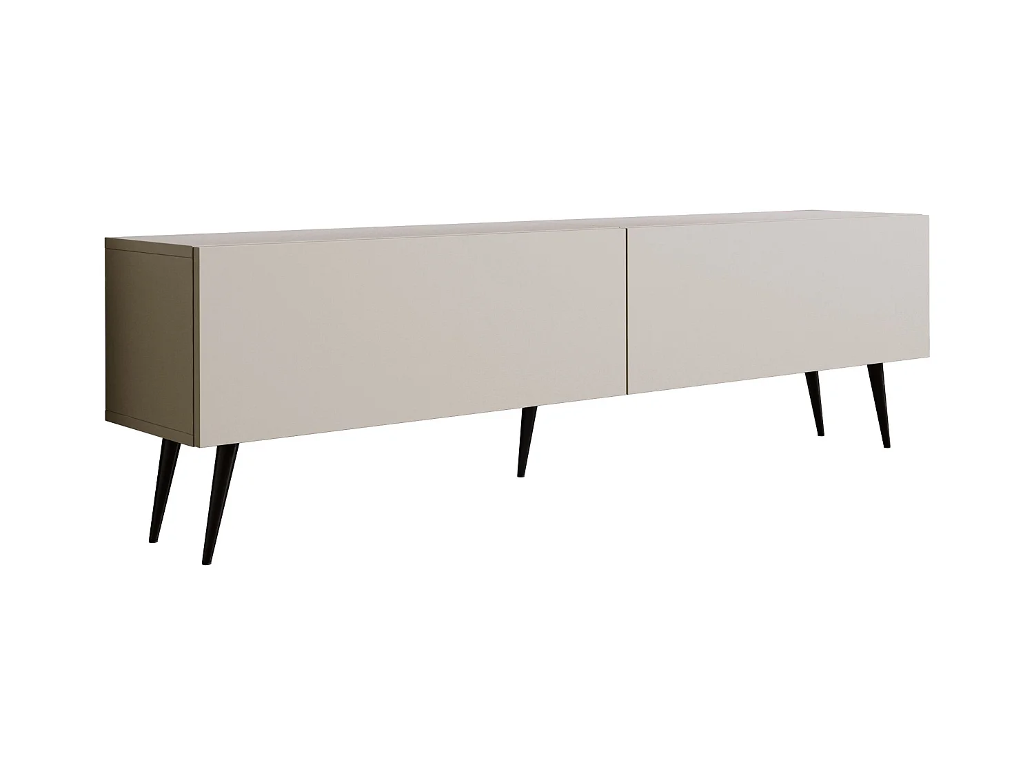 Meuble TV : Cachemire, pieds noires, 170 x 52 x 32 cm