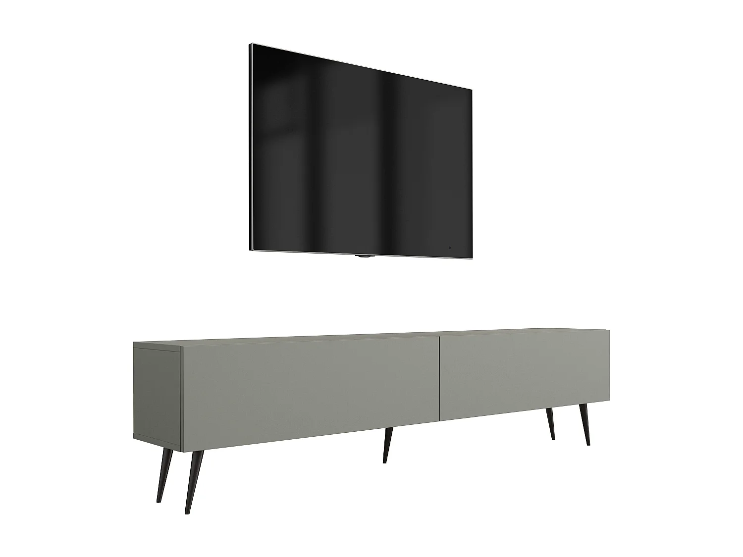 Meuble TV : Aloès, 170 x 52 x 32 cm, pieds noires