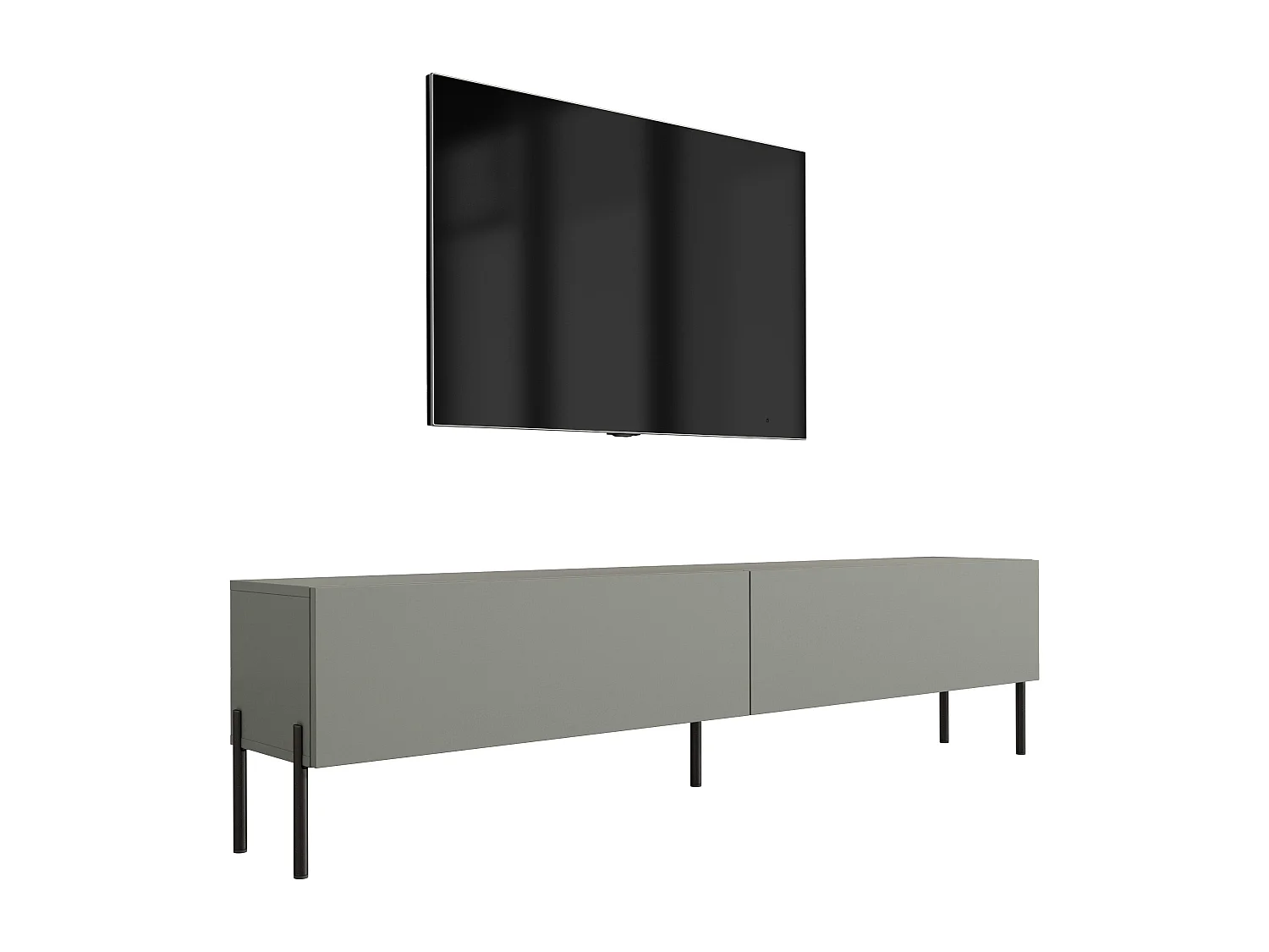 Meuble TV : Aloès, 170 x 52 x 32 cm, pieds noires