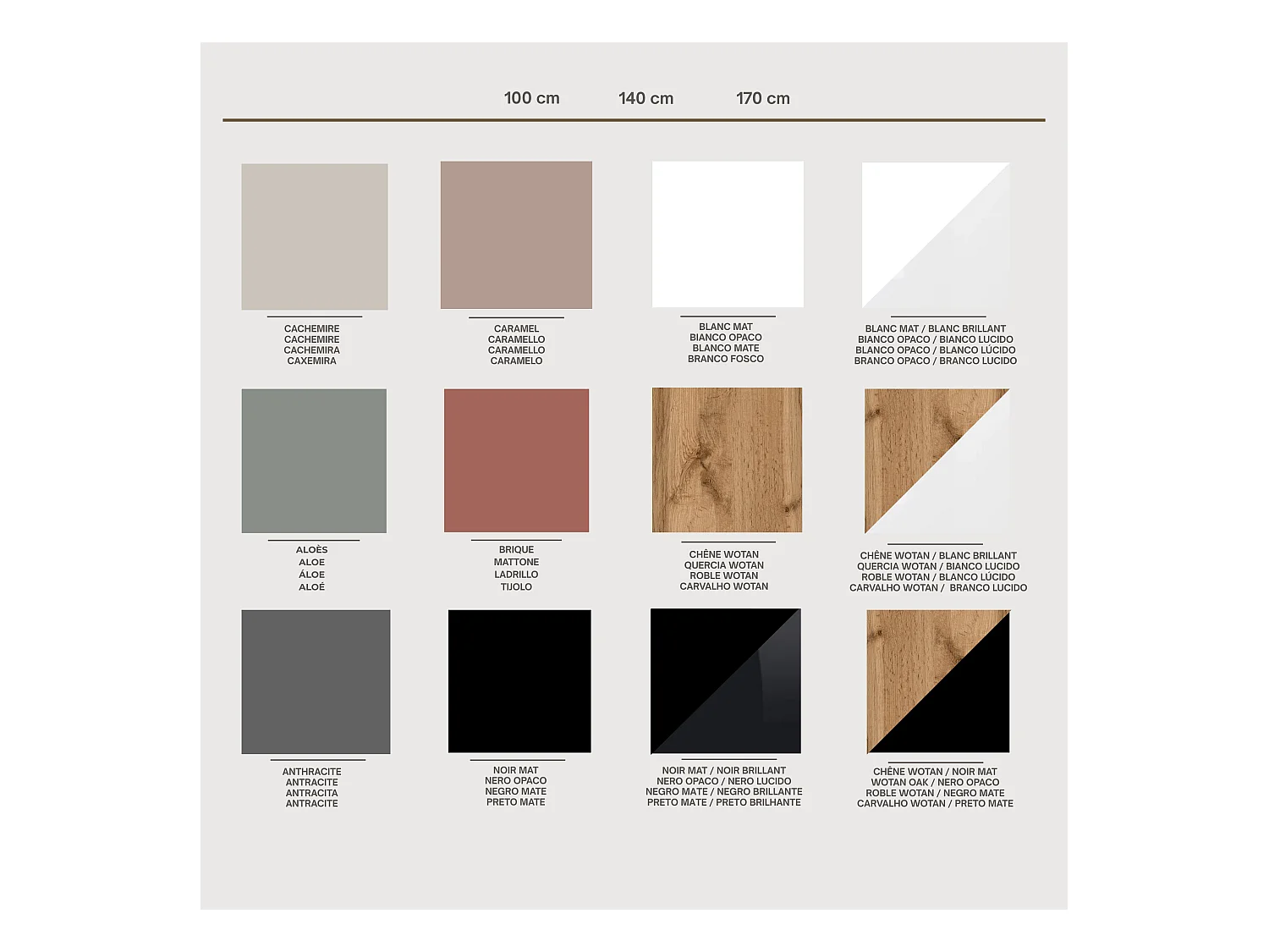 TV-meubel: Aloë, 100 x 34 x 32 cm