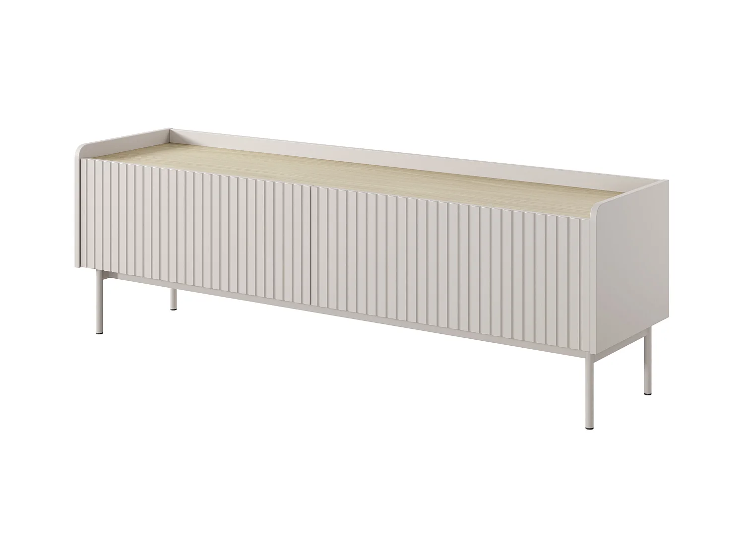 Meuble TV : 2 portes, meuble : Cachemire, 153 x 50.2 x 38cm