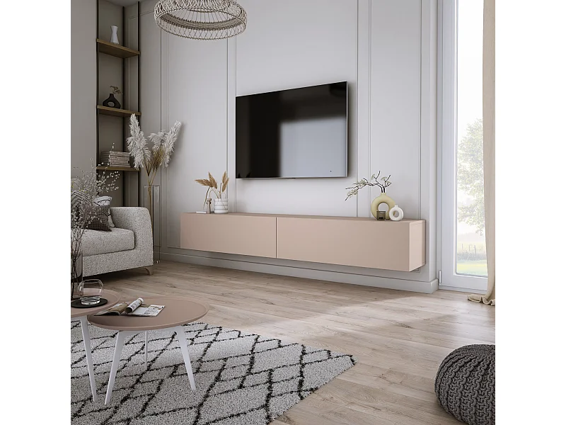 Meuble TV : Brun Caramel, 200 (2 x 100) x 34 x 32 cm