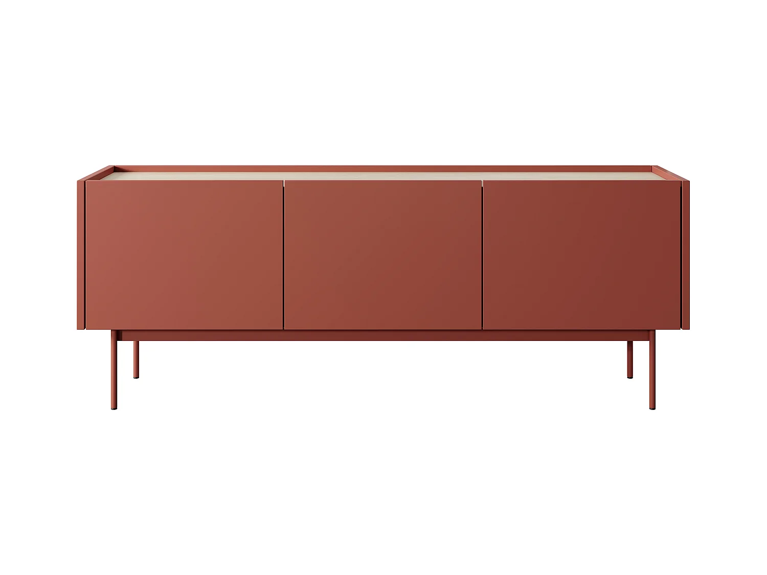 Mobile TV, corpo e frontale: Mattone, TOP: Rovere Linea, 144 x 55 x 37 cm