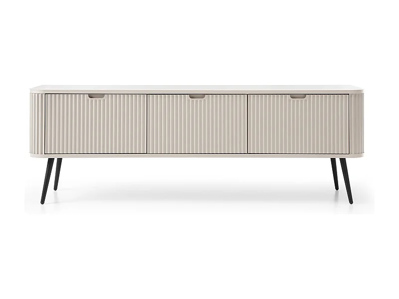 Meuble TV : Cachemire, pieds Noir, 168 x 57 x 39 cm