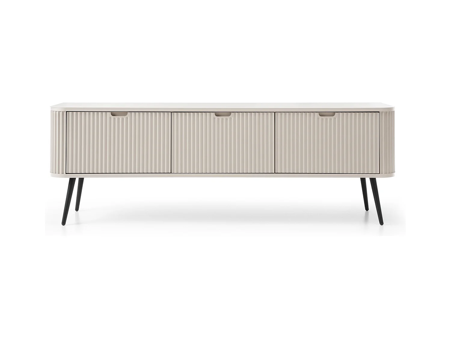 Meuble TV : Cachemire, pieds Noir, 168 x 57 x 39 cm