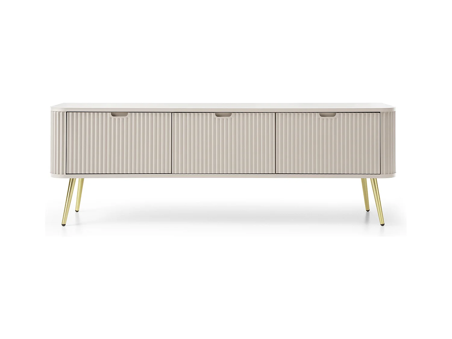 Meuble TV : Cachemire, pieds or, 168 x 57 x 39 cm