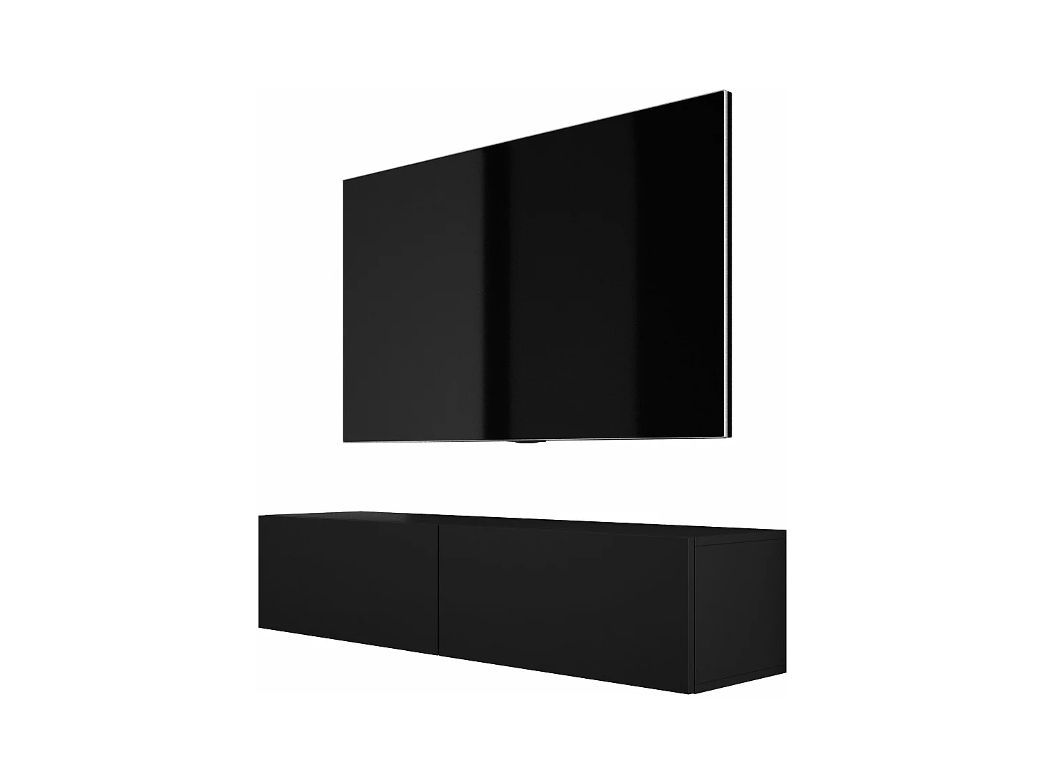 Mobile TV sospeso, 140 x 34 x 32 cm, Nero