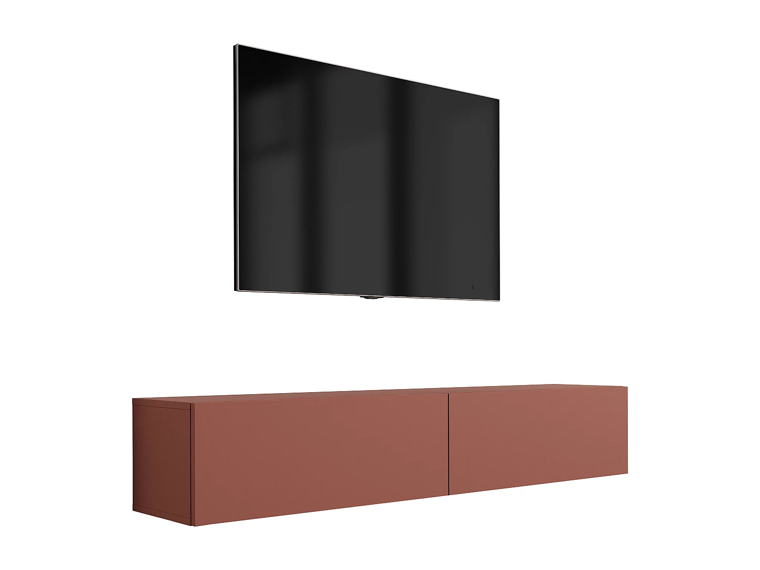 Meuble TV : Rouge Brique, 170 x 34 x 32 cm