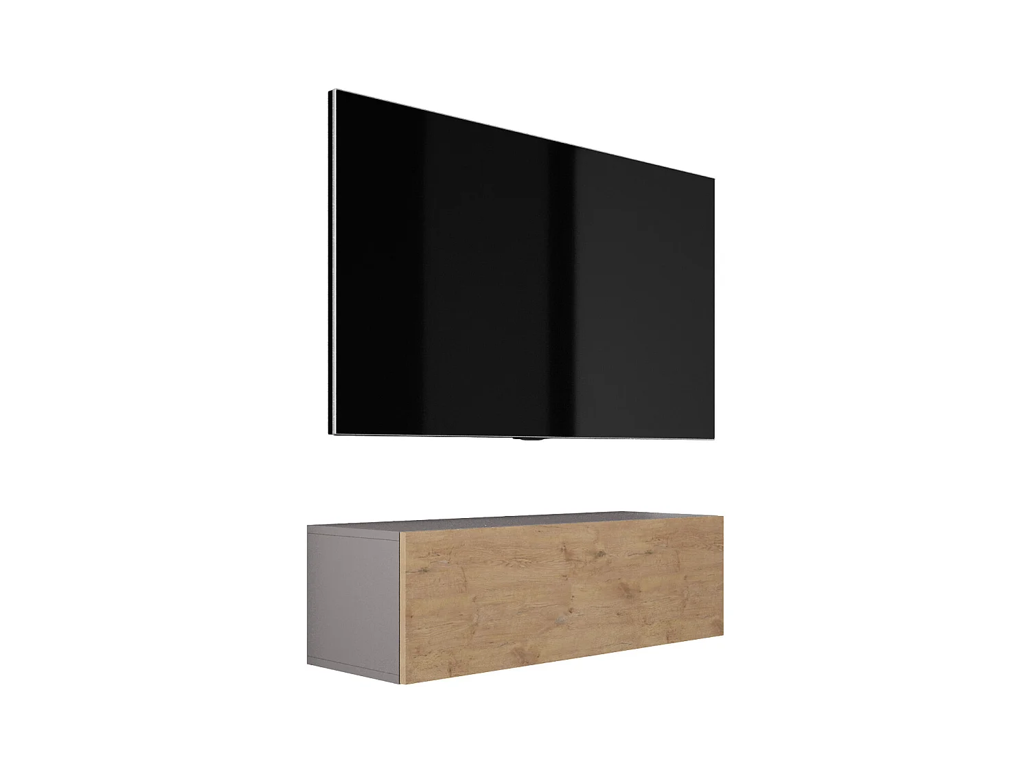 Hängendes TV-Gerät, 100 x 34 x 32 cm, Anthrazit / Lancelot-Eiche