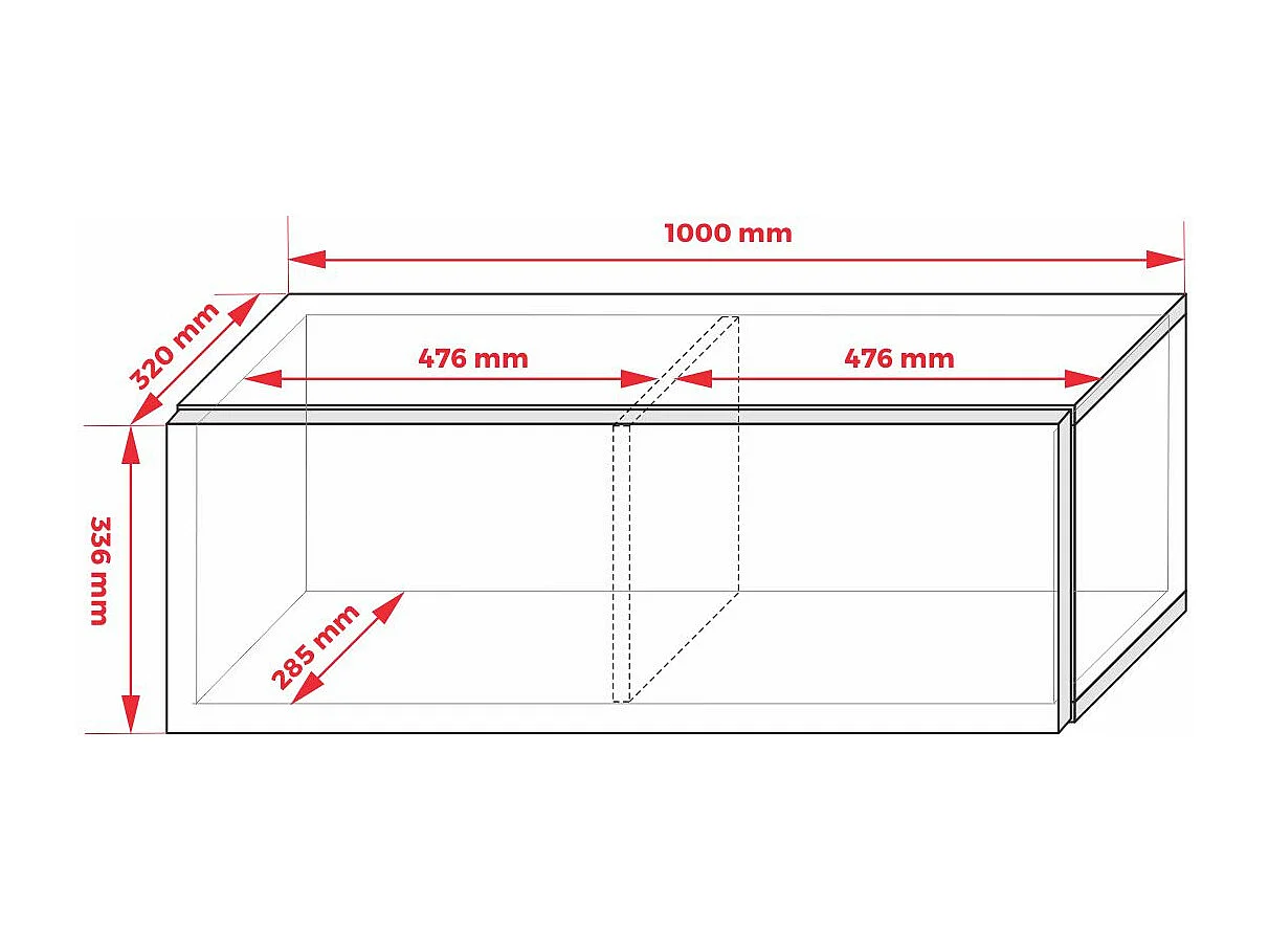 Zawieszana szafka RTV, 100 x 34 x 32 cm, Antracyt / Dąb Lancelot