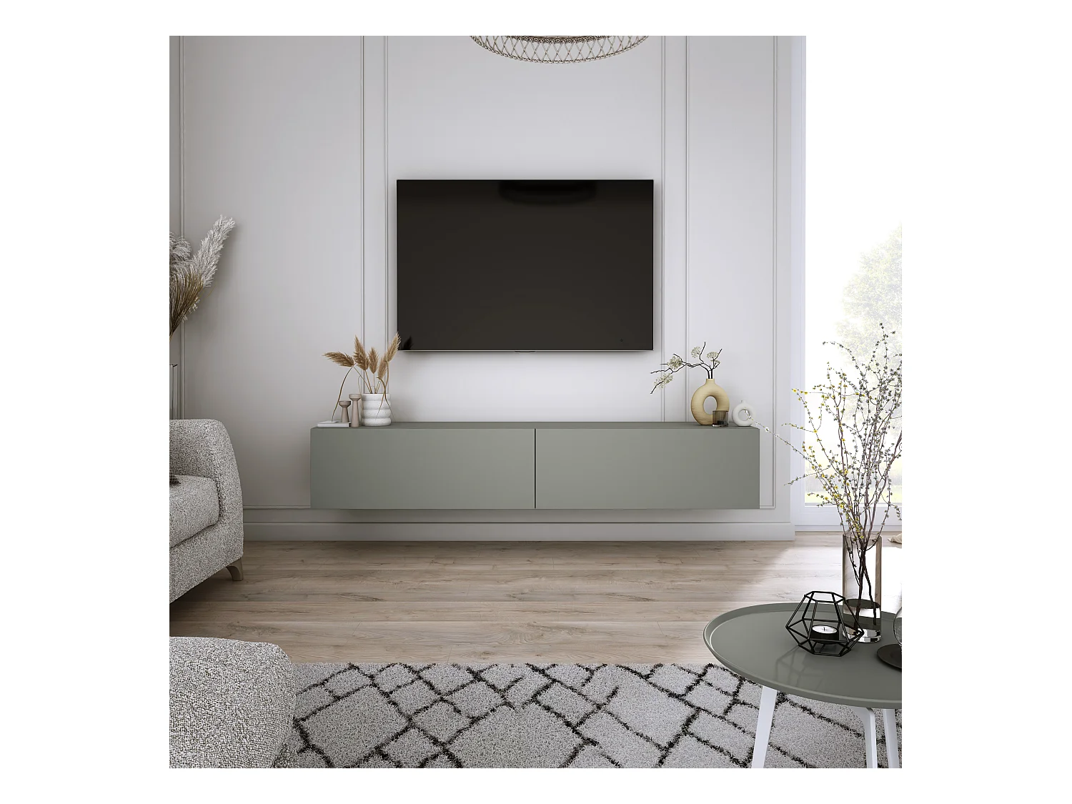 Meuble TV : Aloès, 170 x 34 x 32 cm