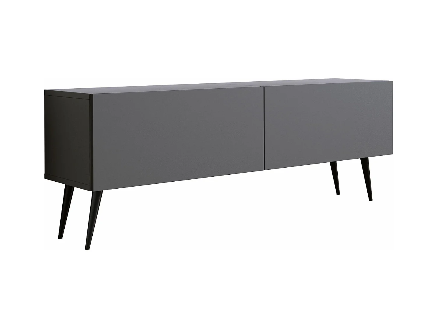 Szafka RTV: Antracyt, czarne nogi, 140 x 52 x 32 cm