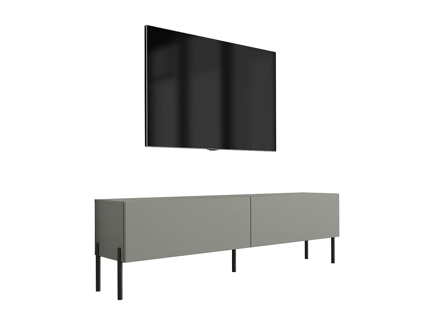 Meuble TV : Aloès, 140 x 52 x 32 cm, pieds noires