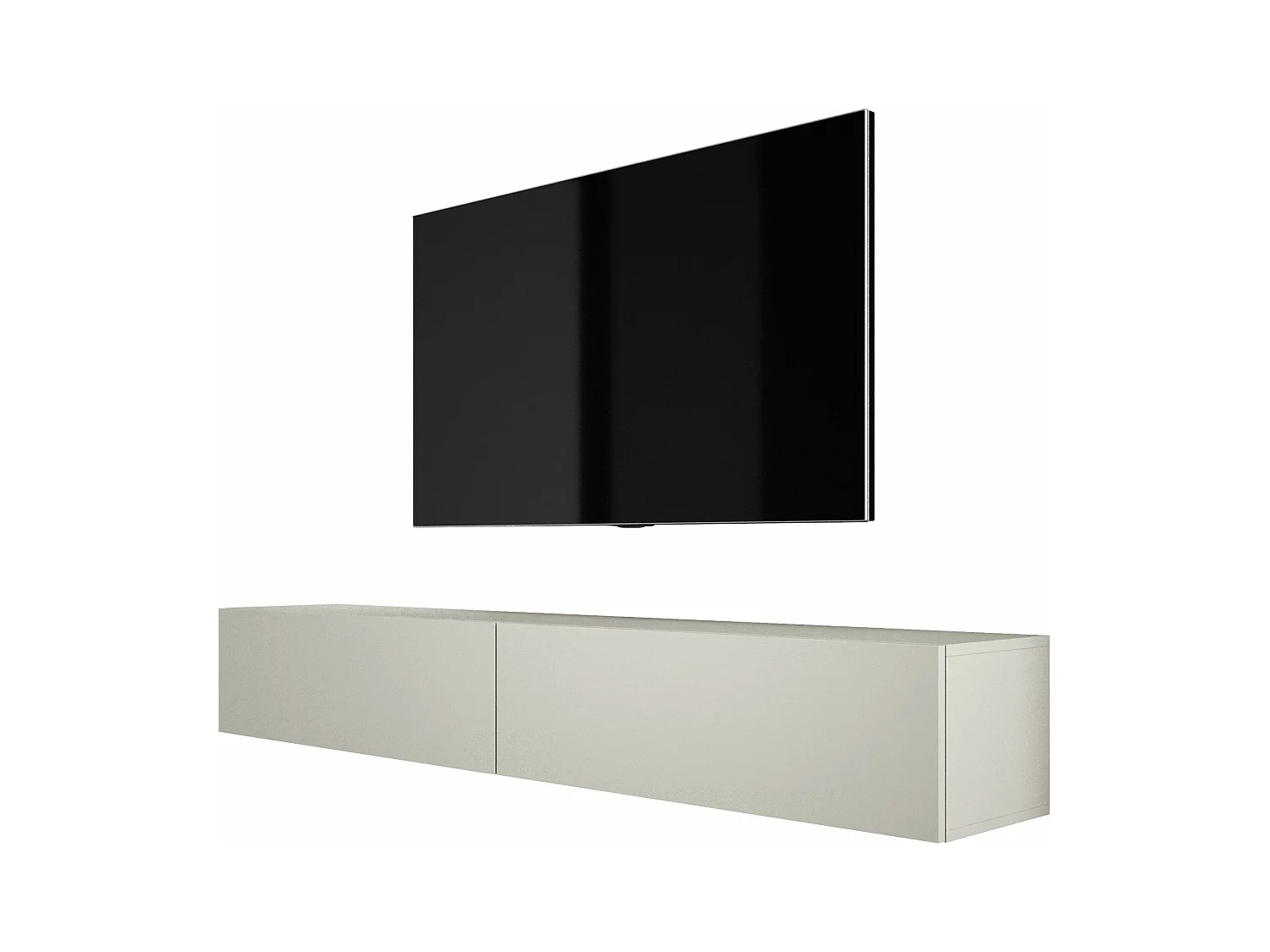 Meuble TV Suspendu, (2 x 100) x 34 x 32 cm, Cachemire