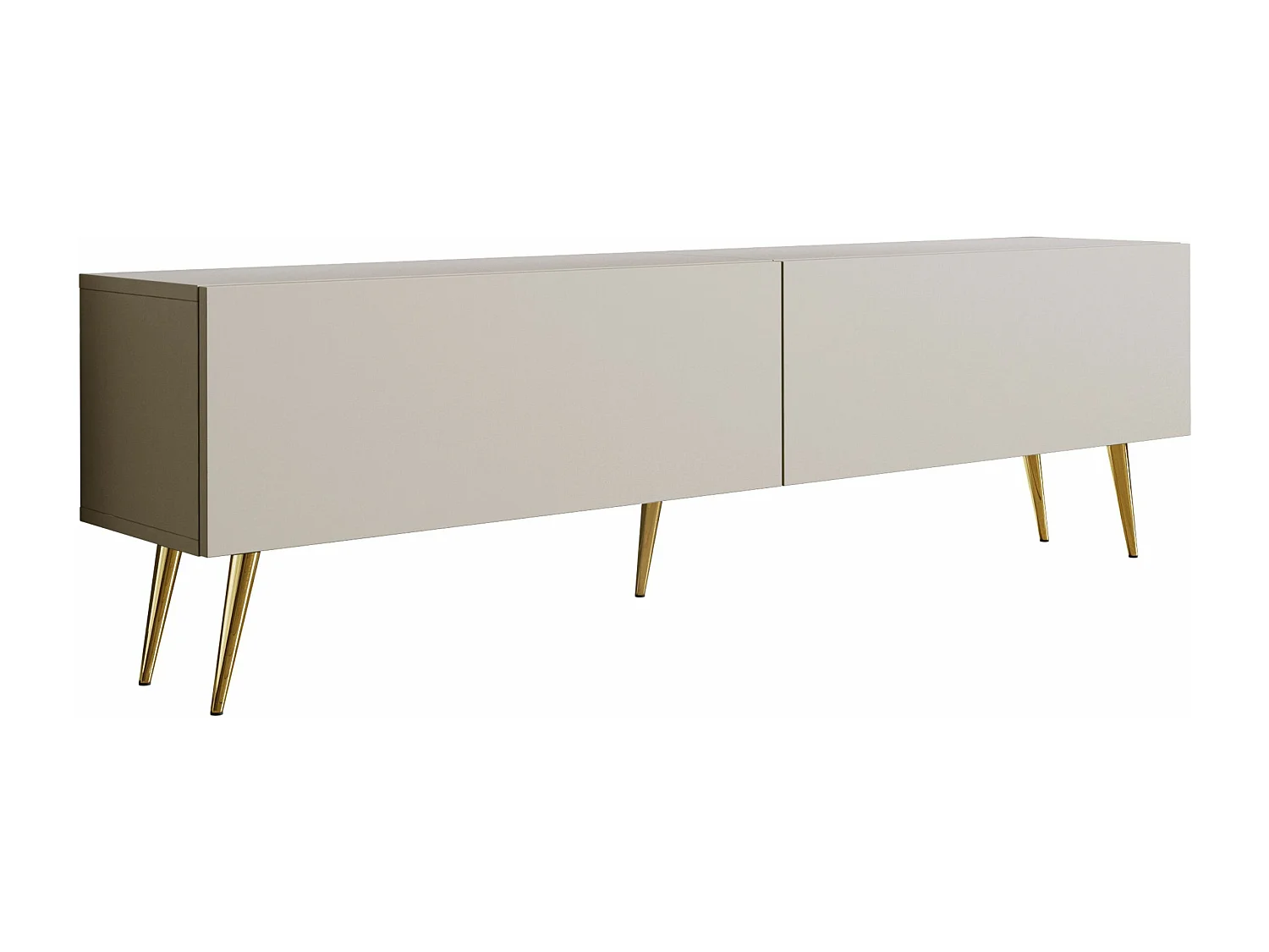 Meuble TV : Cachemire, pieds dorées, 170 x 52 x 32 cm