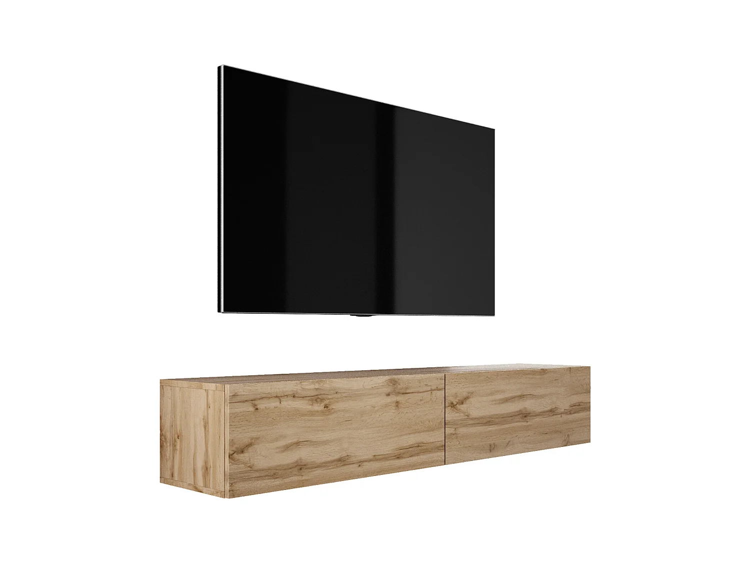 Meuble TV suspendu, 170 x 34 x 32 Cm, Chêne Wotan