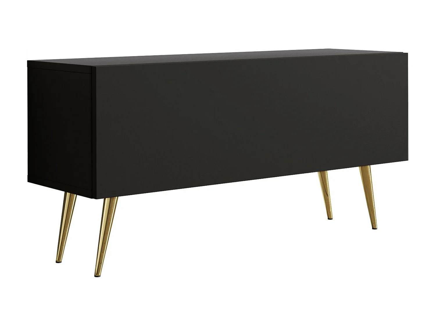 Móvel de TV: Preto mate, pernas douradas, 100 x 52 x 32 cm