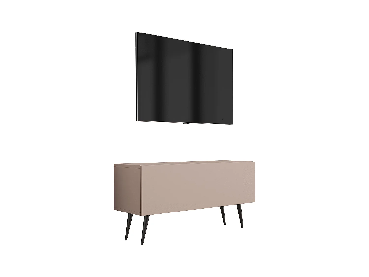 Meuble TV : Brun Caramel, 100 x 52 x 32 cm, pieds noires