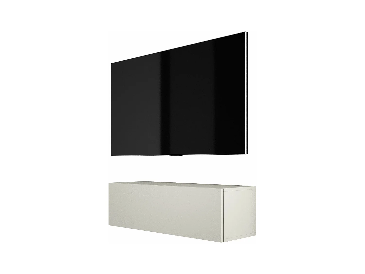 Mobile TV sospeso, 100 x 34 x 32 cm, Cashmere