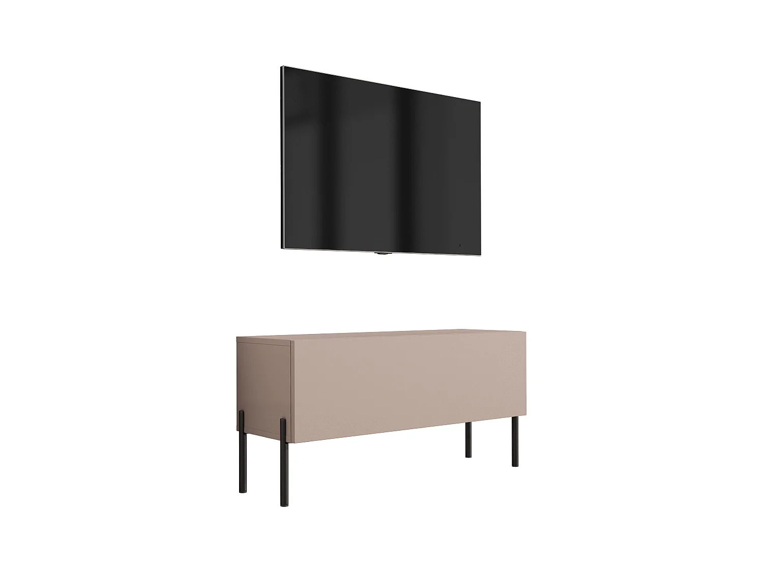 Meuble TV : Brun Caramel, 100 x 52 x 32 cm, pieds noires