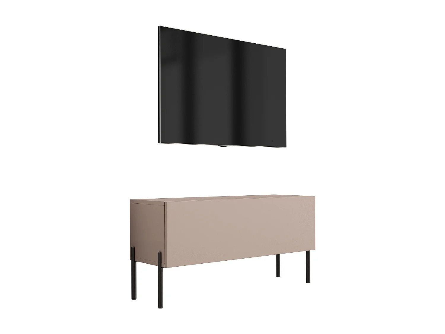 Meuble TV : Brun Caramel, 100 x 52 x 32 cm, pieds noires