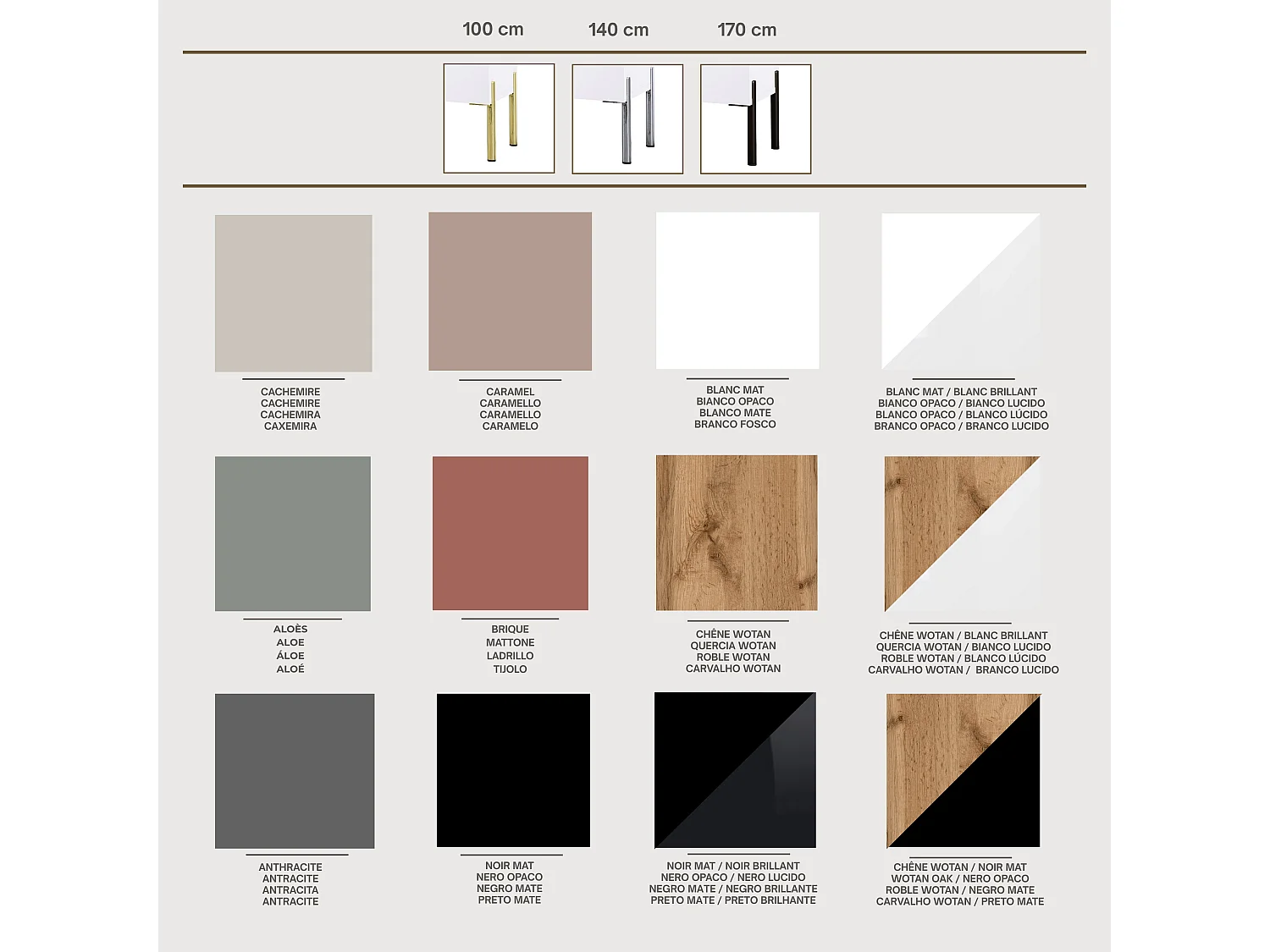 Meuble TV : Brun Caramel, 100 x 52 x 32 cm, pieds noires