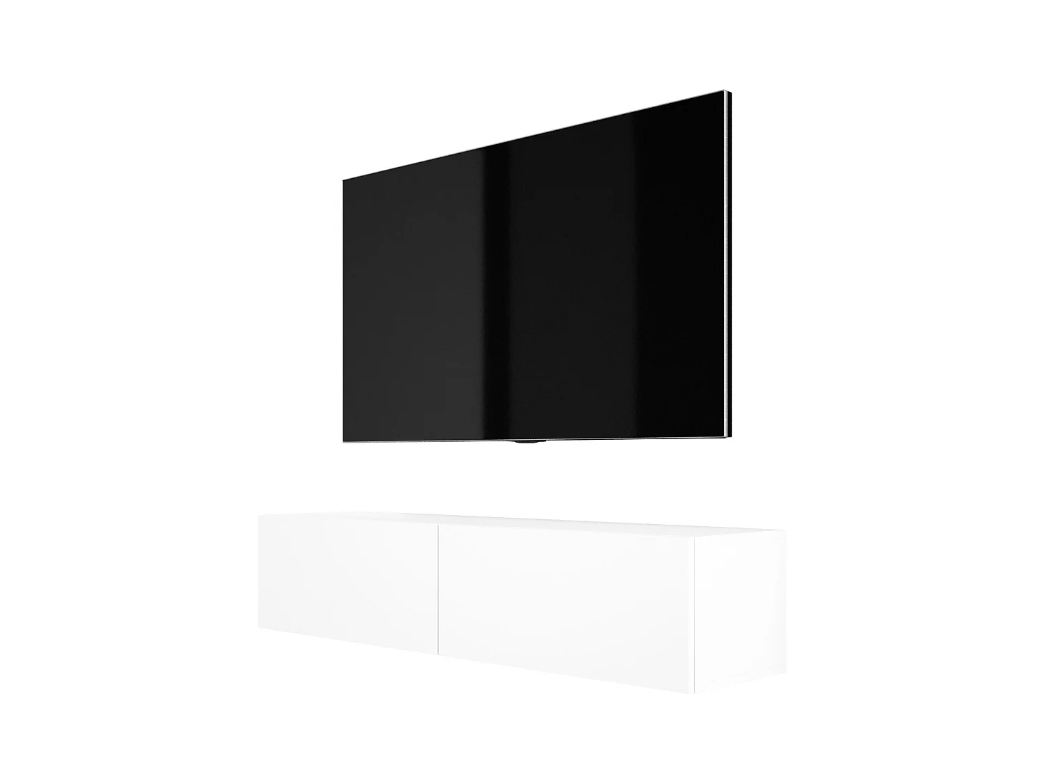 Mueble para TV suspendido, 140 x 34 x 32 cm, blanco