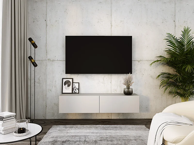 Meuble TV Suspendu, 140 x 34 x 32 cm, Cachemire