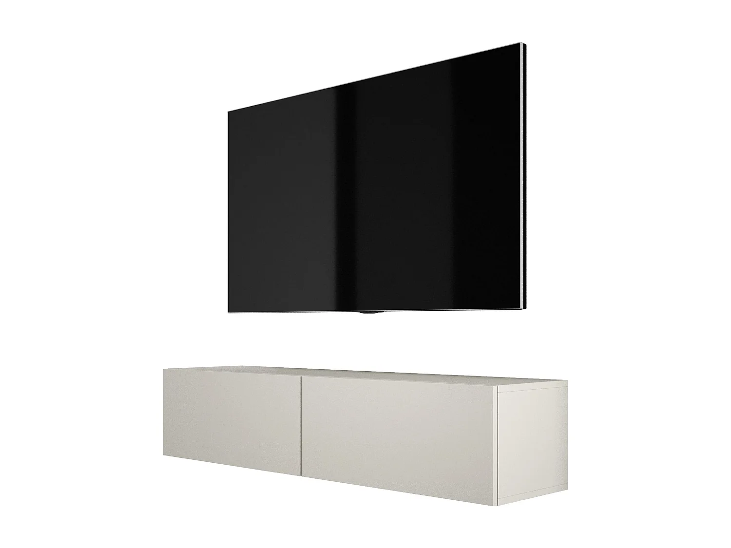 Mobile TV sospeso, 140 x 34 x 32 cm, Cashmere