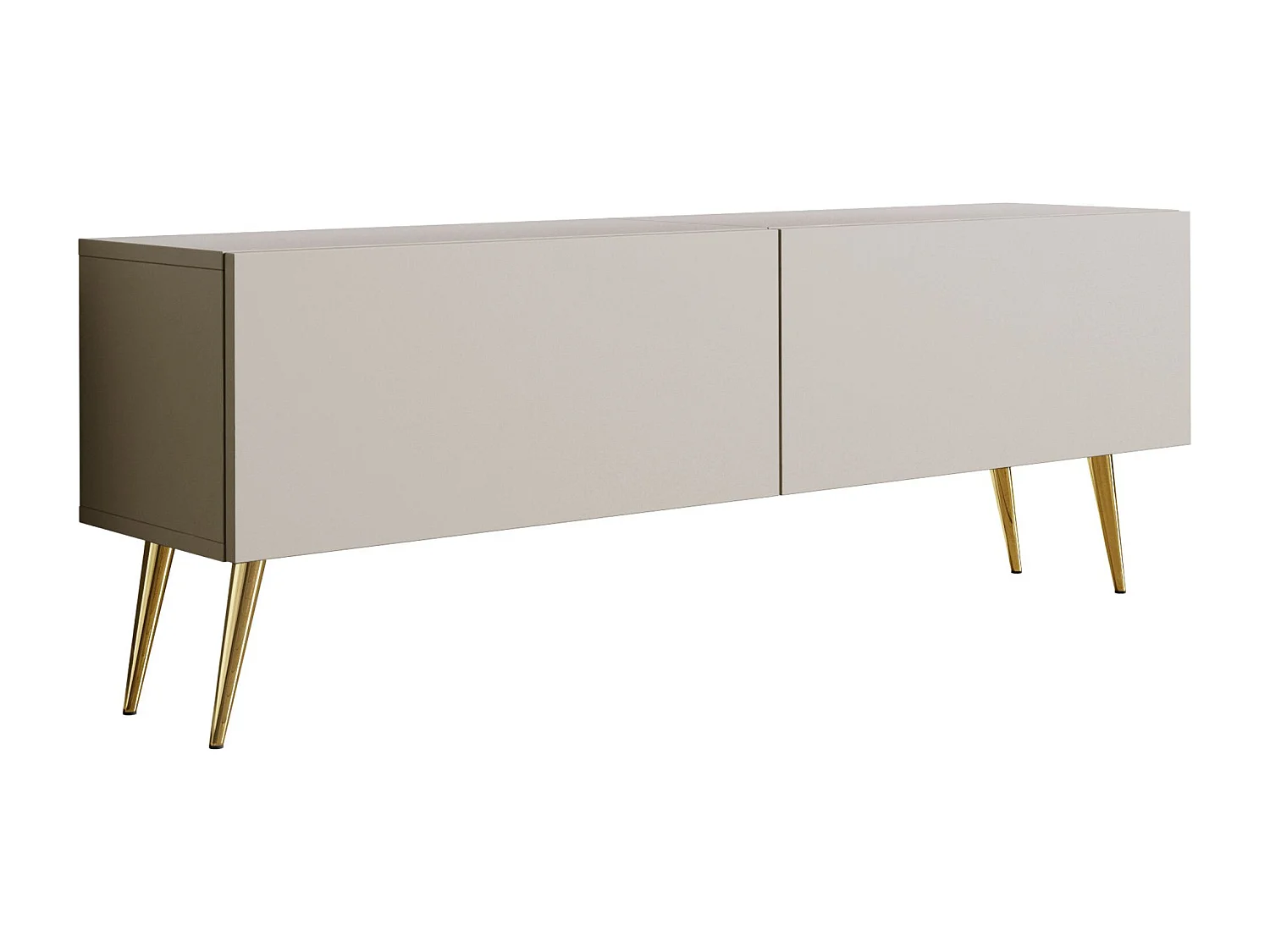 Meuble TV : Cachemire, pieds dorées, 140 x 52 x 32 cm