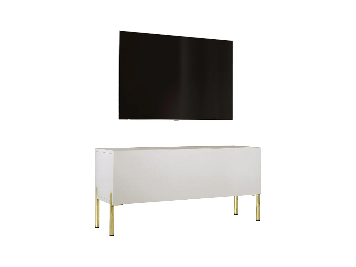 Meuble TV : Cachemire, pieds dorées, 100 x 52 x 32 cm