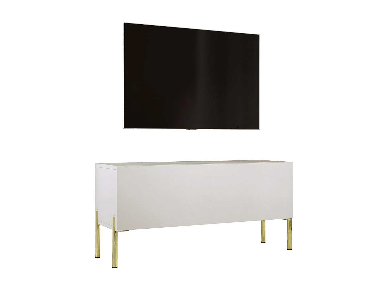 Meuble TV : Cachemire, pieds dorées, 100 x 52 x 32 cm