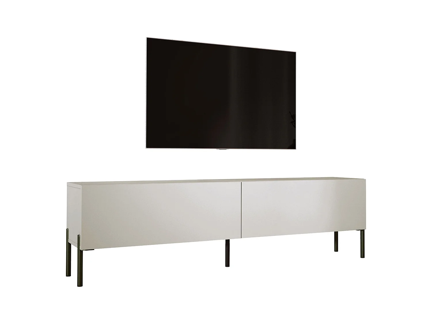 TV-meubel: Kasjmier, zwarte poten, 170 x 52 x 32 cm