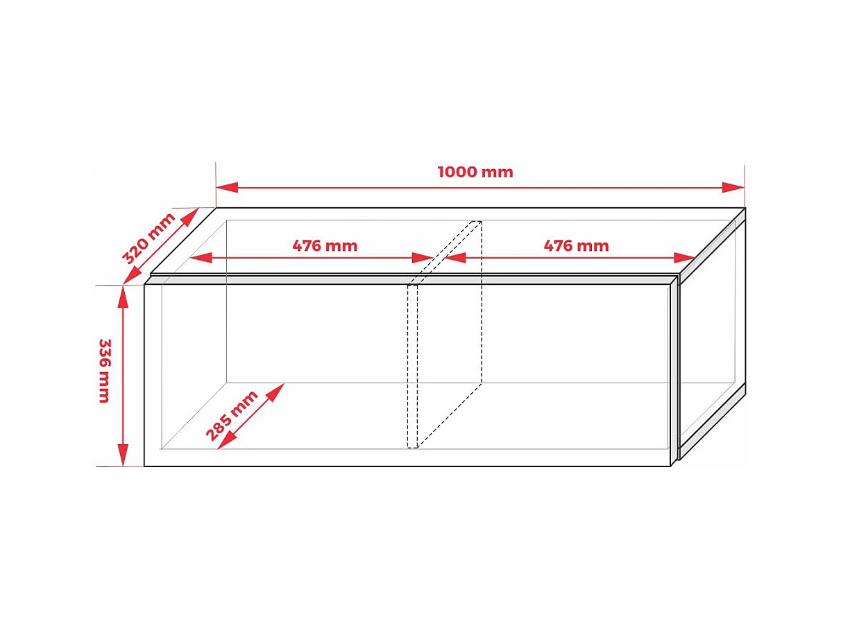 Meuble TV Suspendu, 100 x 34 x 32 cm, Chêne Wotan
