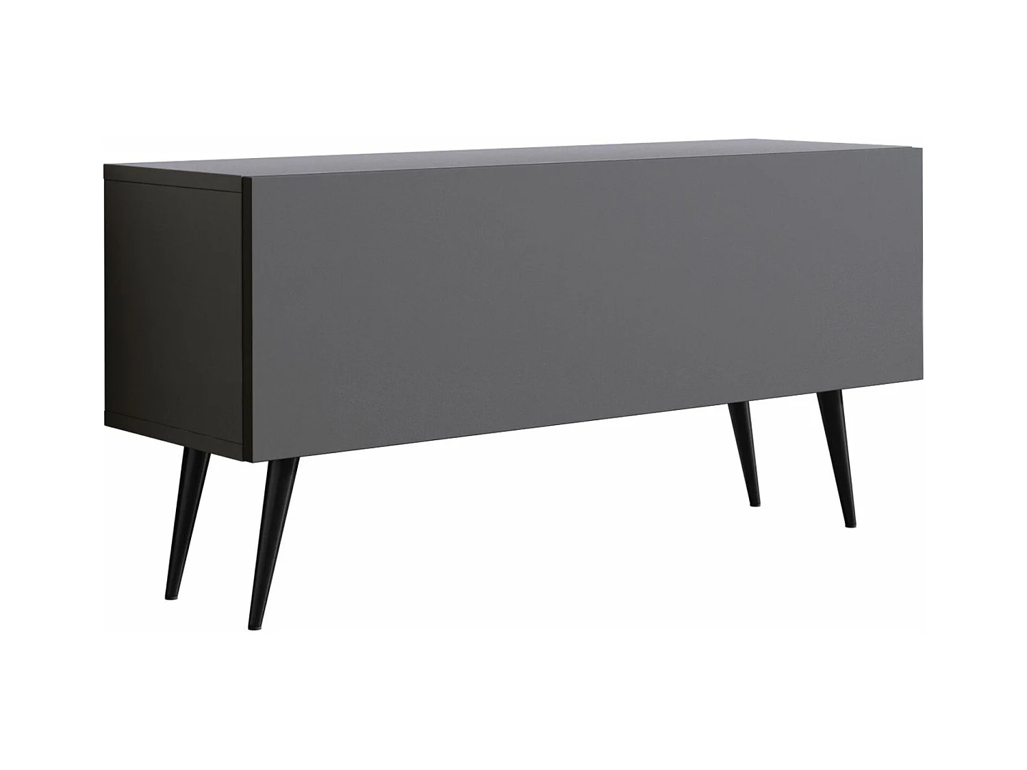 Szafka RTV w kolorze antracytowym, czarne nogi, 100 x 52 x 32 cm