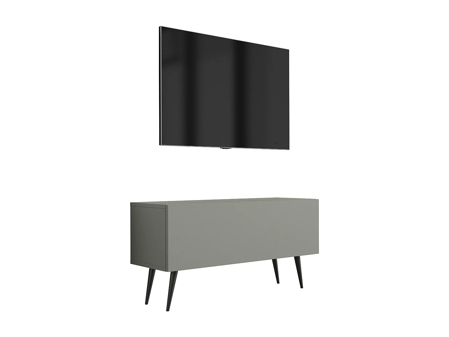 Meuble TV : Aloès, 100 x 52 x 32 cm, pieds noires