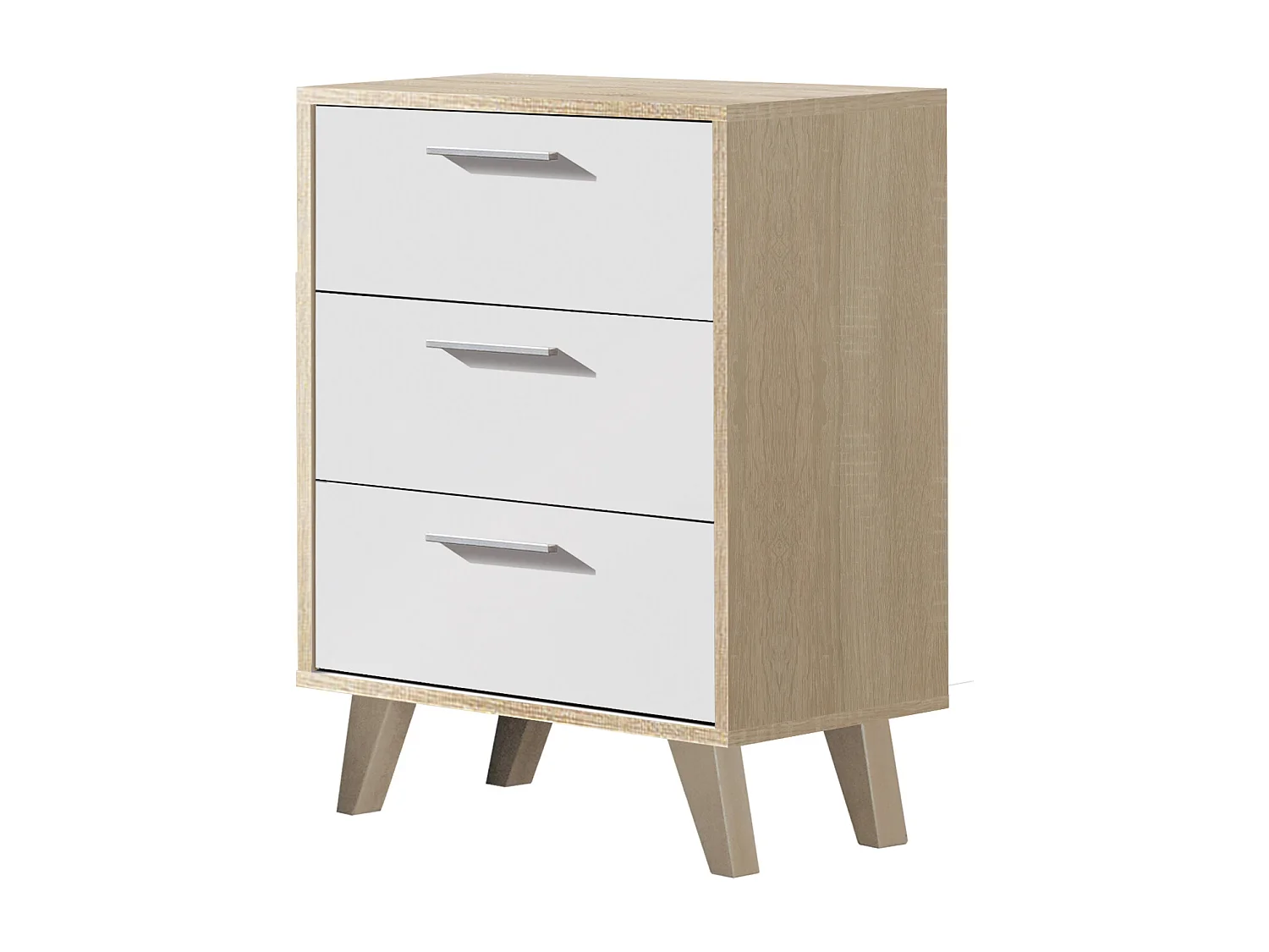 Mesita 3 Cajones - 63X43X35 Cambrian-Blanco