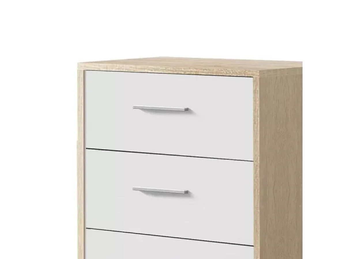 Mesita 3 Cajones - 63X43X35 Cambrian-Blanco