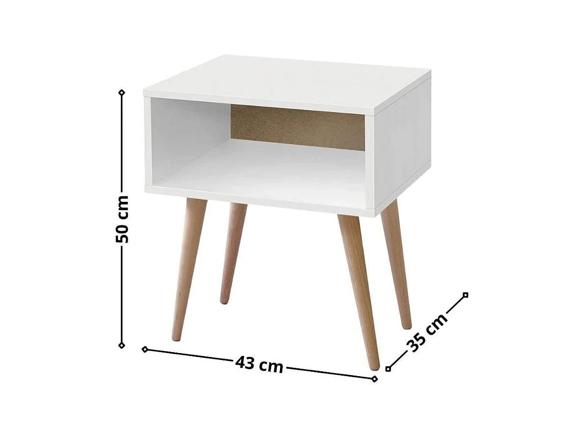 Mesita 1H - 50X43X35 Blanco