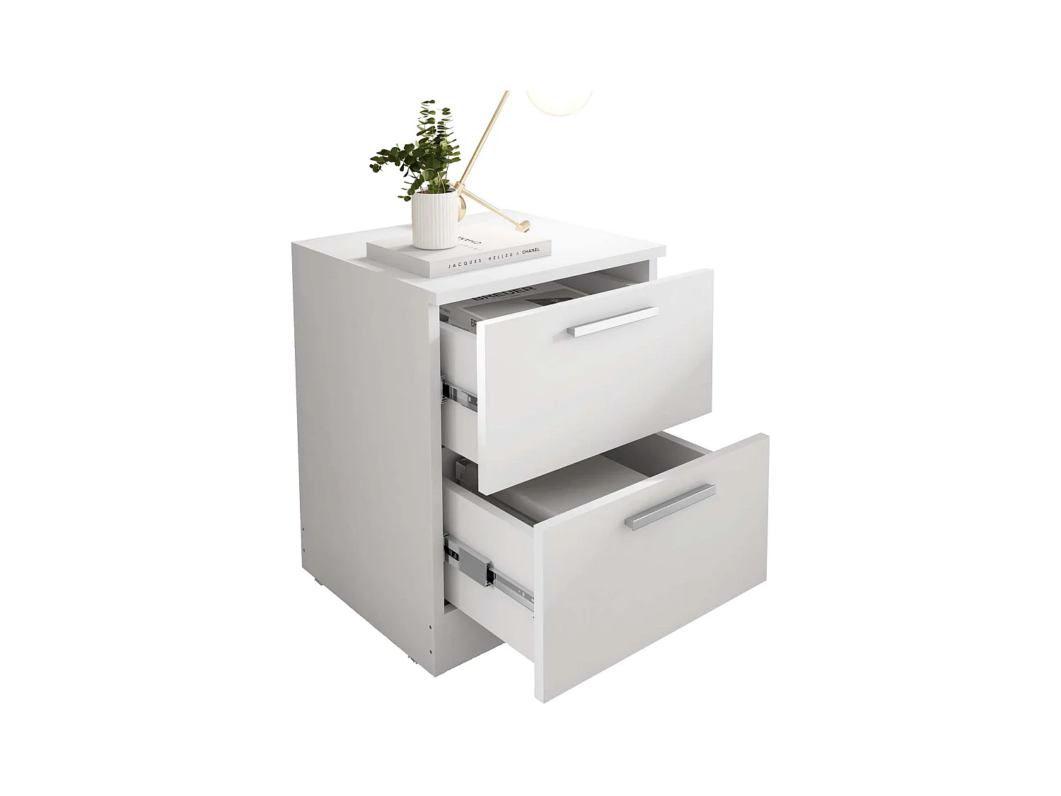 Mesita 2 Cajones Brujas - 49X38X36 Blanco