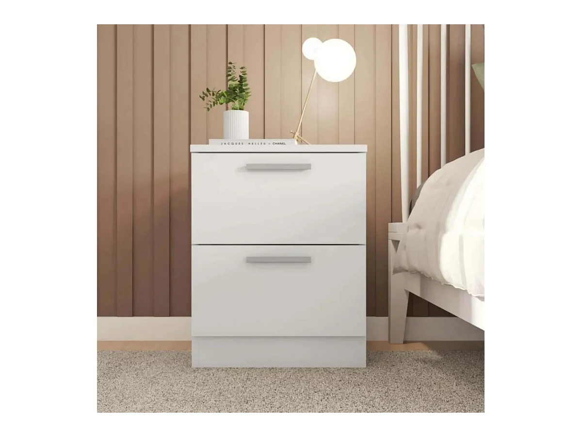 Mesita 2 Cajones Brujas - 49X38X36 Blanco