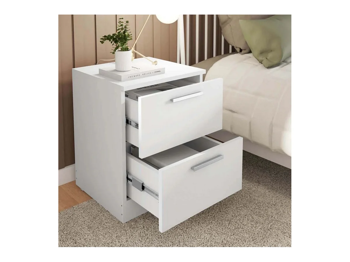 Mesita 2 Cajones Brujas - 49X38X36 Blanco