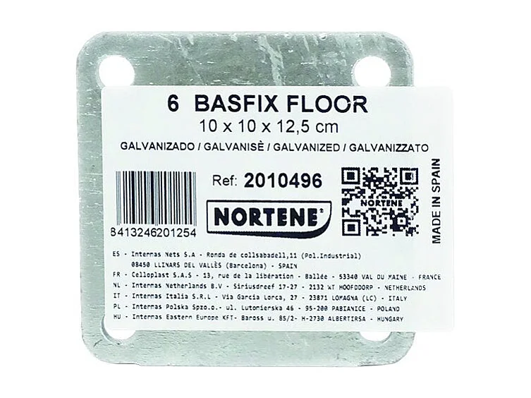 Anclaje suelo para celosia basfix floor 10x10x12.5 cm nortene 10X10X12.5 CM