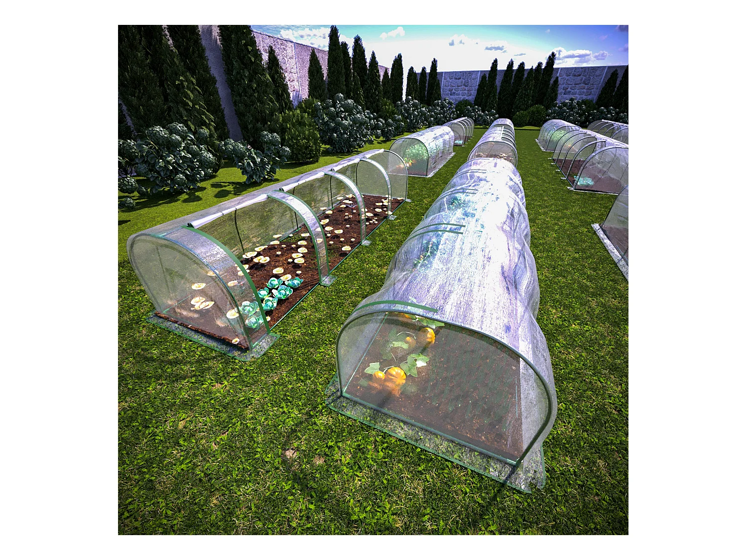 Serra A Tunnel in Acciaio Per Piante Fiori Orto Giardino Telo In PVC Trasparente Con 3 Porte Avvolgibili A Cerniera Protezione Piante Giardinaggio 295 x 100 x 80 Cm
