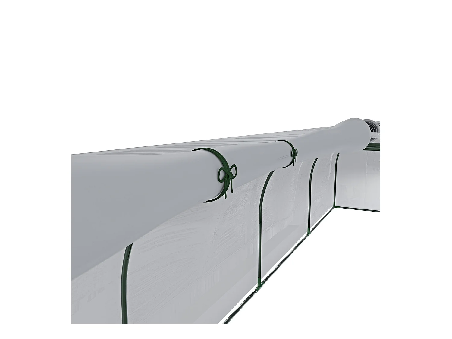Serra A Tunnel in Acciaio Per Piante Fiori Orto Giardino Telo In PVC Trasparente Con 3 Porte Avvolgibili A Cerniera Protezione Piante Giardinaggio 295 x 100 x 80 Cm