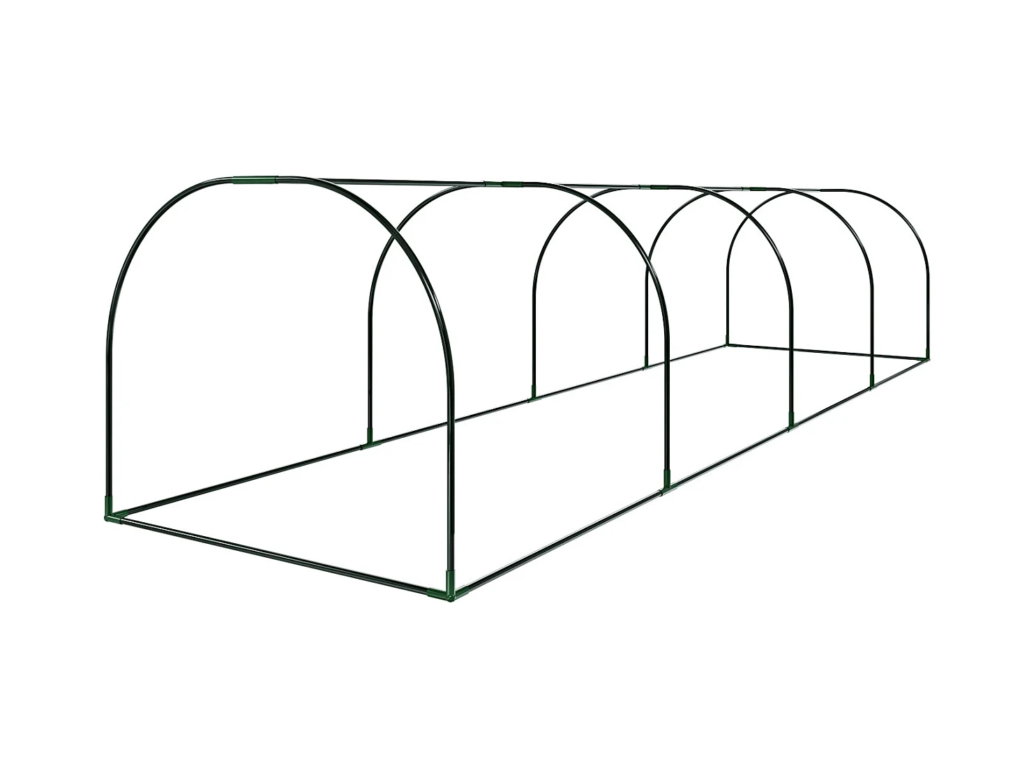 Serra A Tunnel in Acciaio Per Piante Fiori Orto Giardino Telo In PVC Trasparente Con 3 Porte Avvolgibili A Cerniera Protezione Piante Giardinaggio 295 x 100 x 80 Cm
