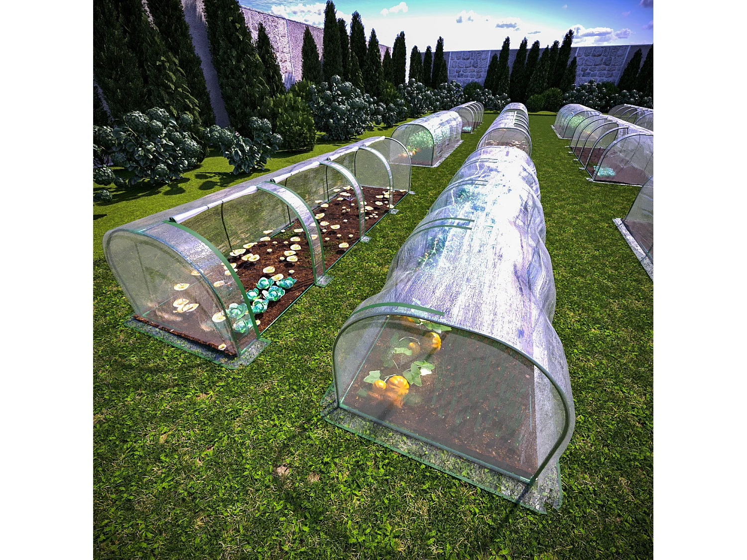Serra A Tunnel in Acciaio Per Piante Fiori Orto Giardino Telo In PVC Trasparente Con 3 Porte Avvolgibili A Cerniera Protezione Piante Giardinaggio 295 x 100 x 80 Cm