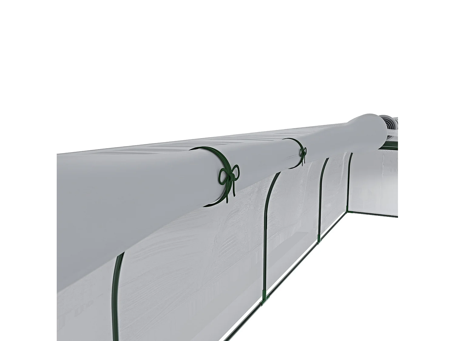 Serra A Tunnel in Acciaio Per Piante Fiori Orto Giardino Telo In PVC Trasparente Con 3 Porte Avvolgibili A Cerniera Protezione Piante Giardinaggio 295 x 100 x 80 Cm