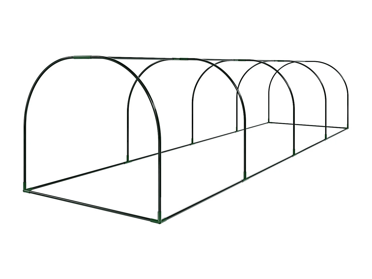 Serra A Tunnel in Acciaio Per Piante Fiori Orto Giardino Telo In PVC Trasparente Con 3 Porte Avvolgibili A Cerniera Protezione Piante Giardinaggio 295 x 100 x 80 Cm