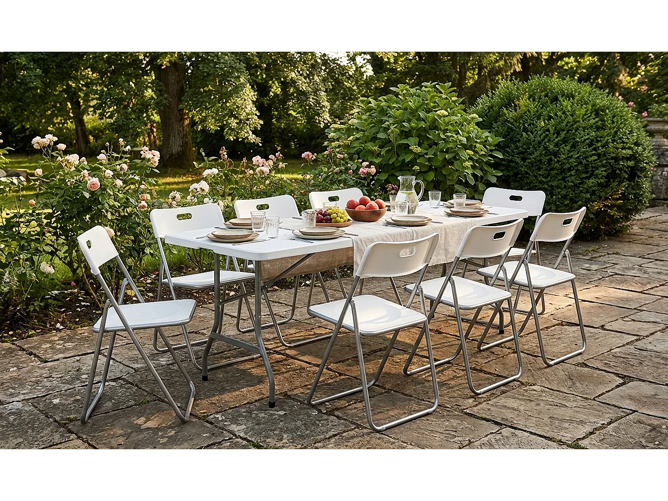 Tavolo da esterno pieghevole 180×73 cm tavolo da giardino – Party